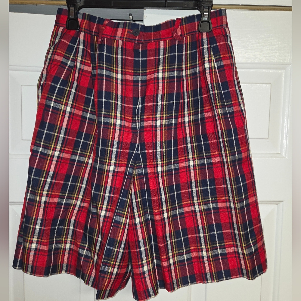 Plaid Red and Blue Women's Skirt